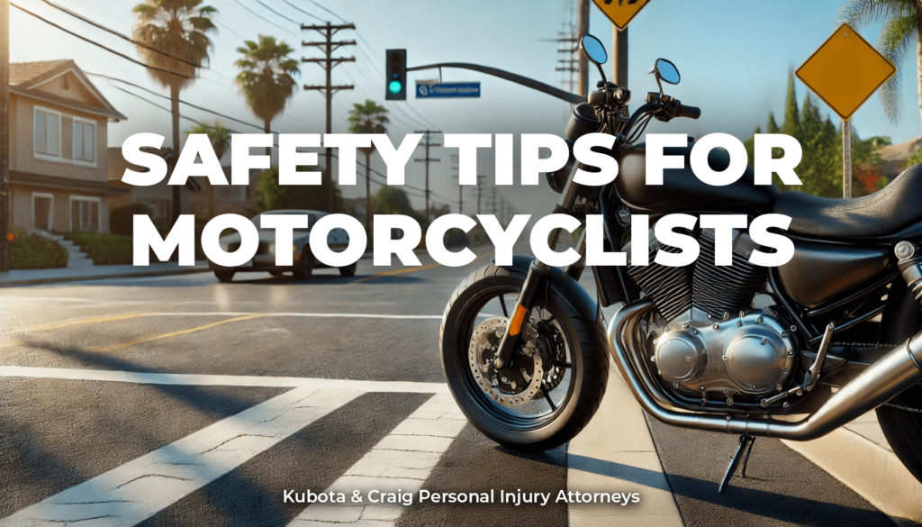 Kubota & Craig injury attorneys offer safety tips for motorcyclists to avoid collisions with cars and other hazards