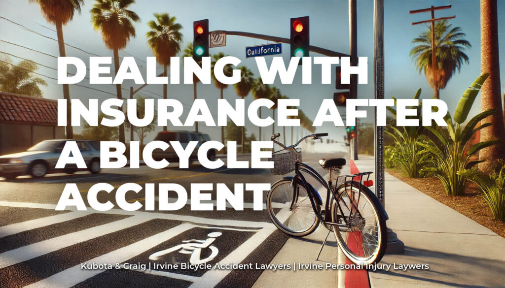 Cyclist discussing insurance claim details with a lawyer after a bicycle accident.