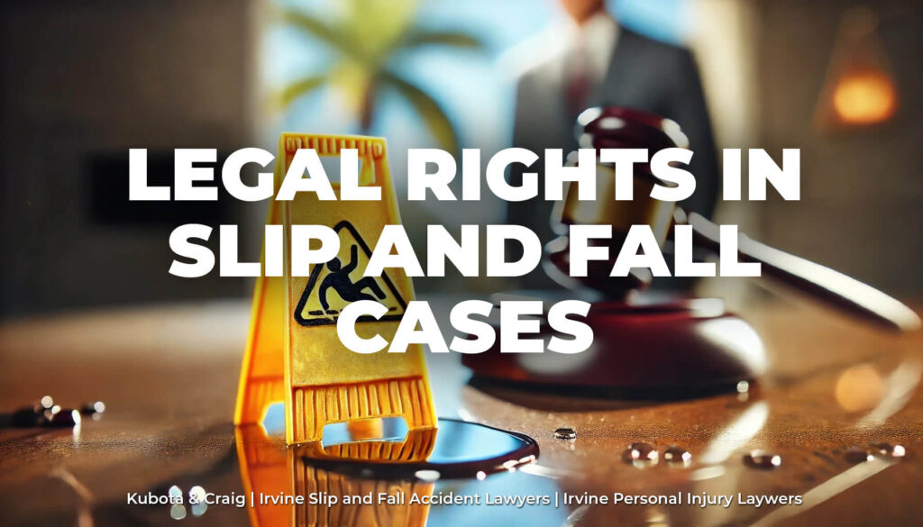 Visual representation of legal rights in slip and fall cases, including premises liability, proving negligence, and seeking compensation for injuries