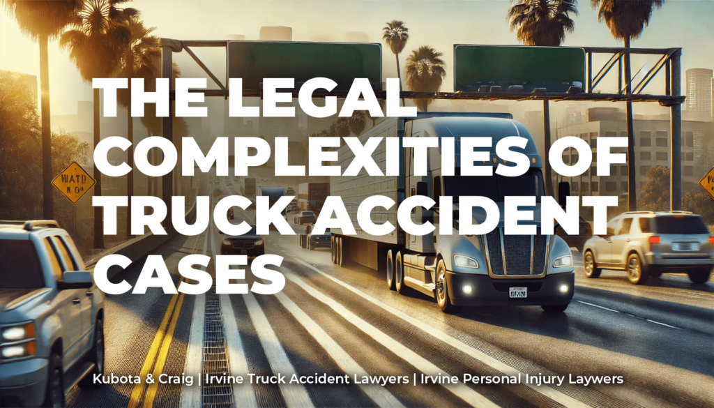 Truck accident lawyer assisting a client in Irvine, CA, with legal complexities involving liability, federal regulations, and compensation claims.