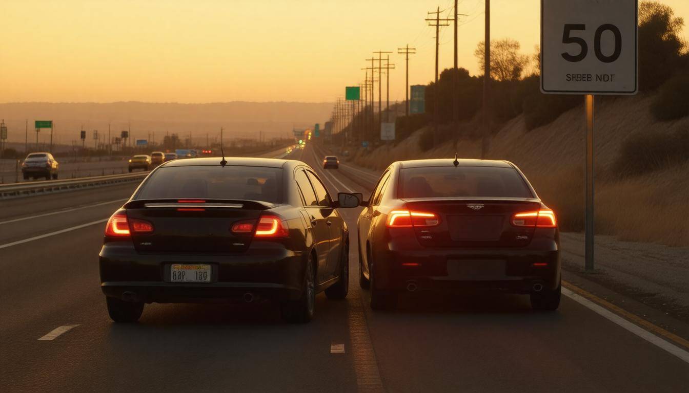 Highway road confrontation